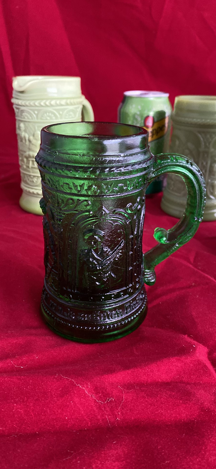 Slag Glass Beer Steins And Pitcher Stein - image 5 of 16