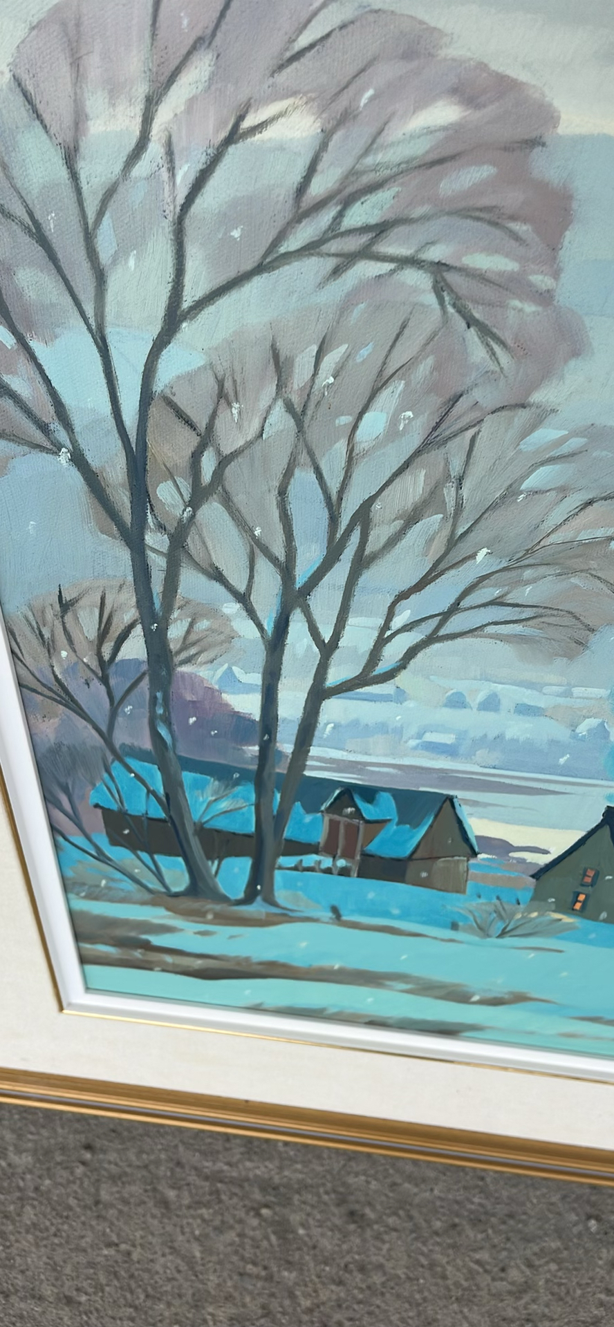 Neige Au Matin-Charlevoix 24 X 30 Oil Painting St-Gilles - image 9 of 14