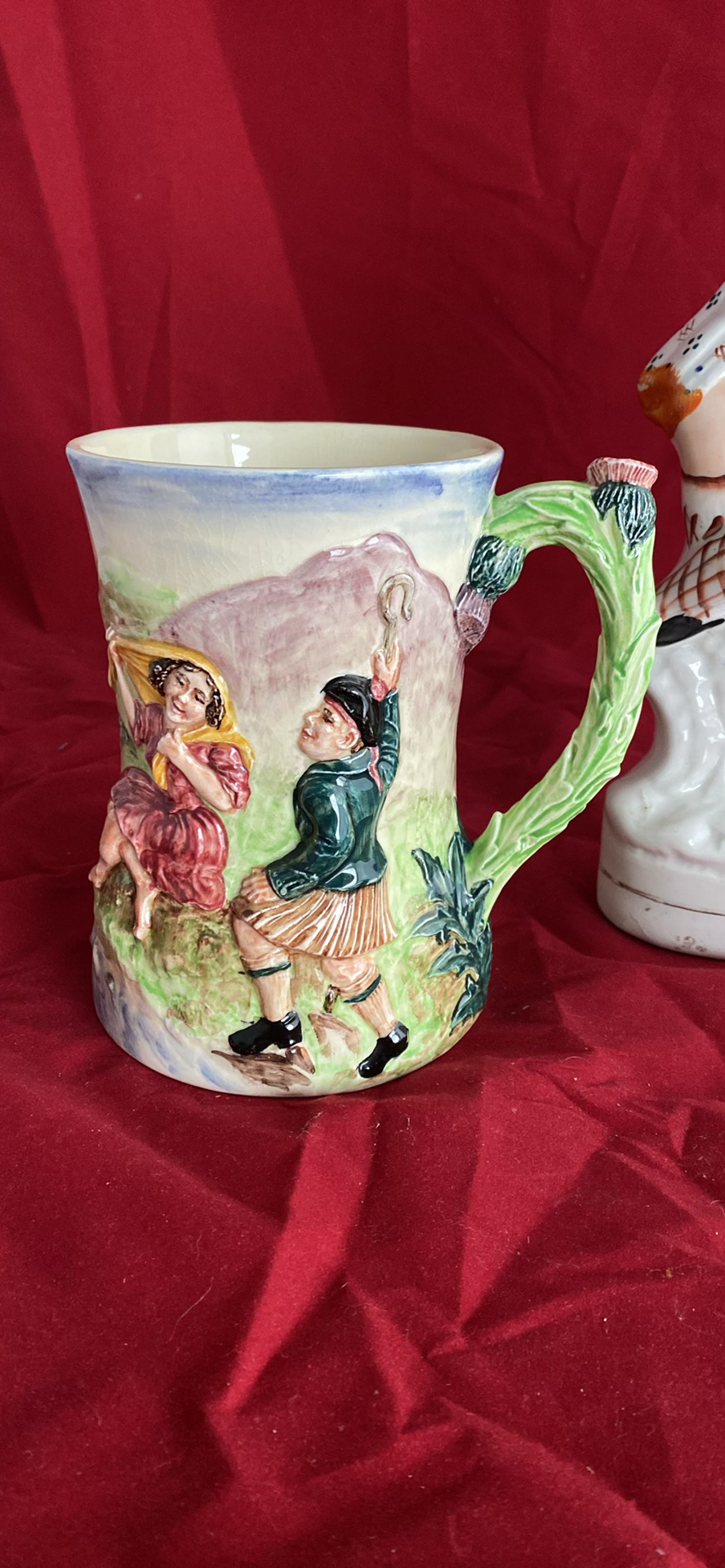 Antique Staffordshire Figurine and English Ceramic Musical Mug - image 14 of 16