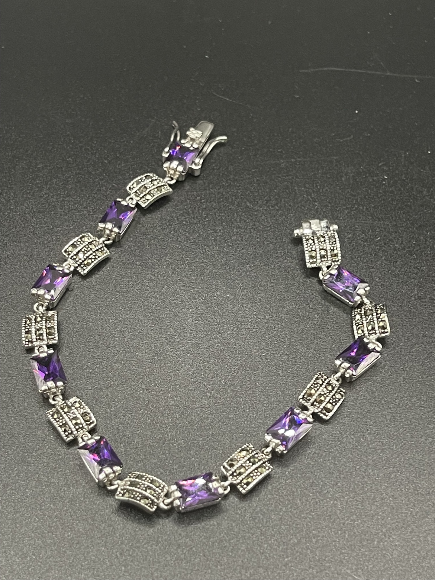 Purple Gem Silver bracelet - image 1 of 8
