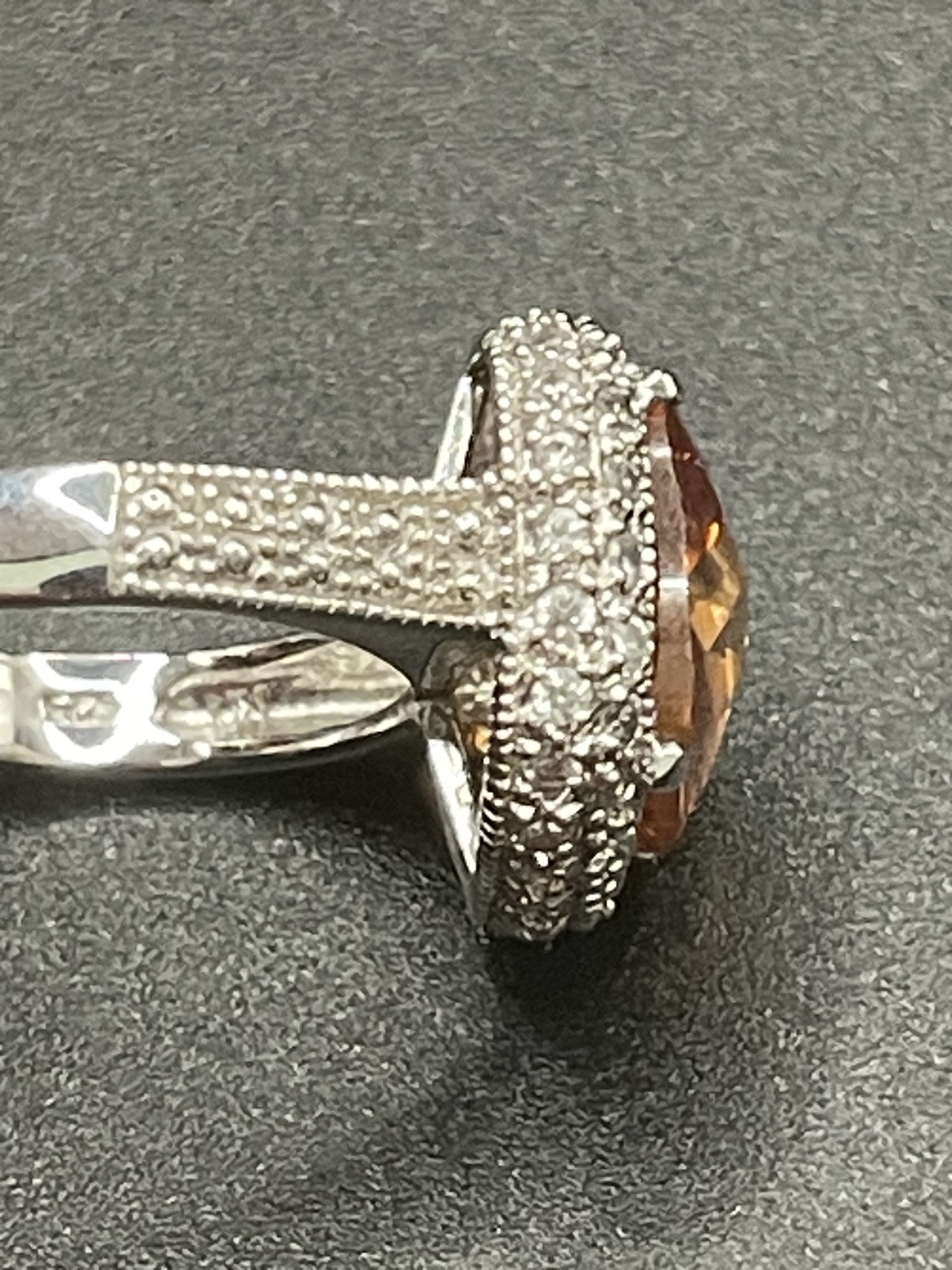 Silver And Citrine Ring - image 8 of 10