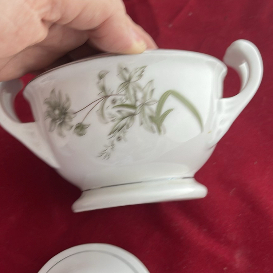 Teacup And Saucers And Cream And Sugar - image 3 of 15