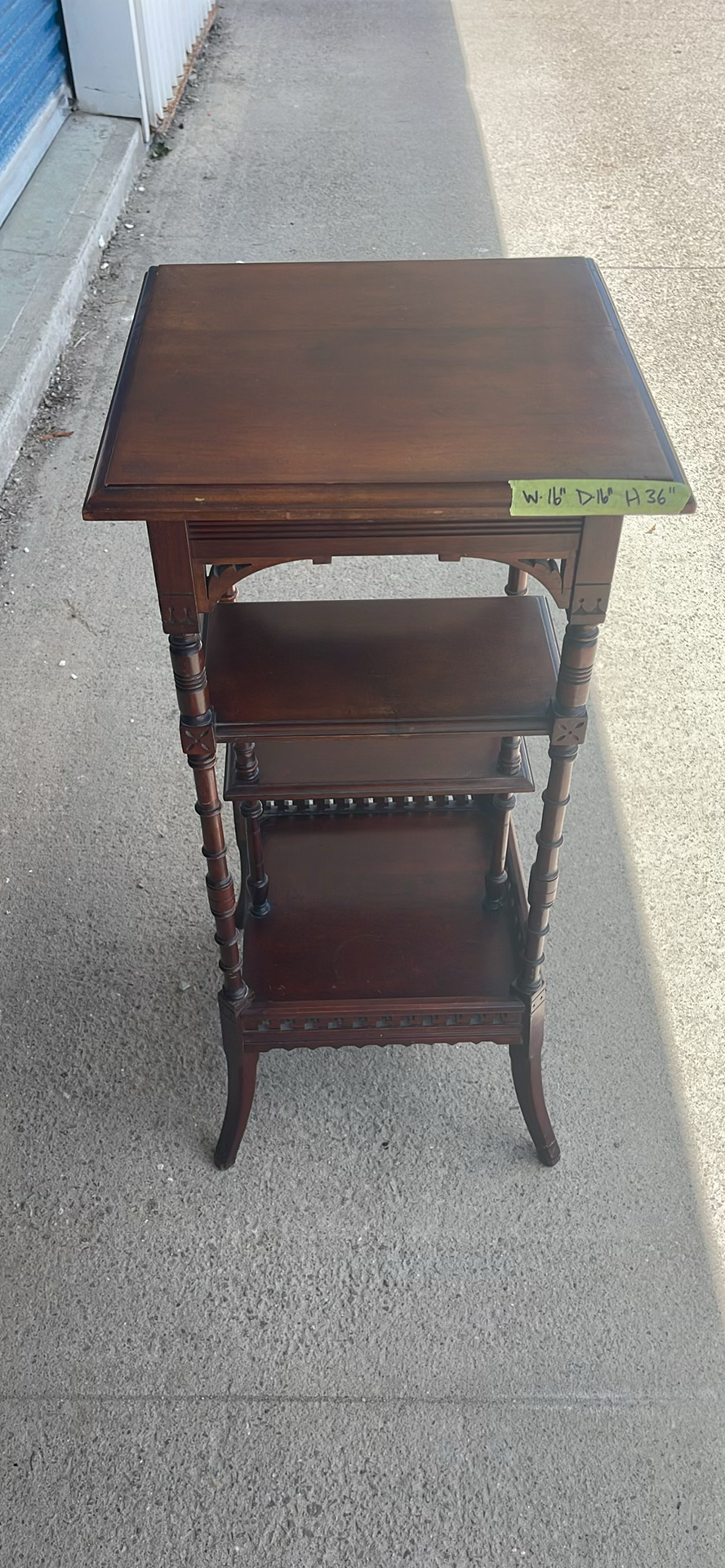 Vintage Wooden Accent Side Table with Shelves - image 1 of 7