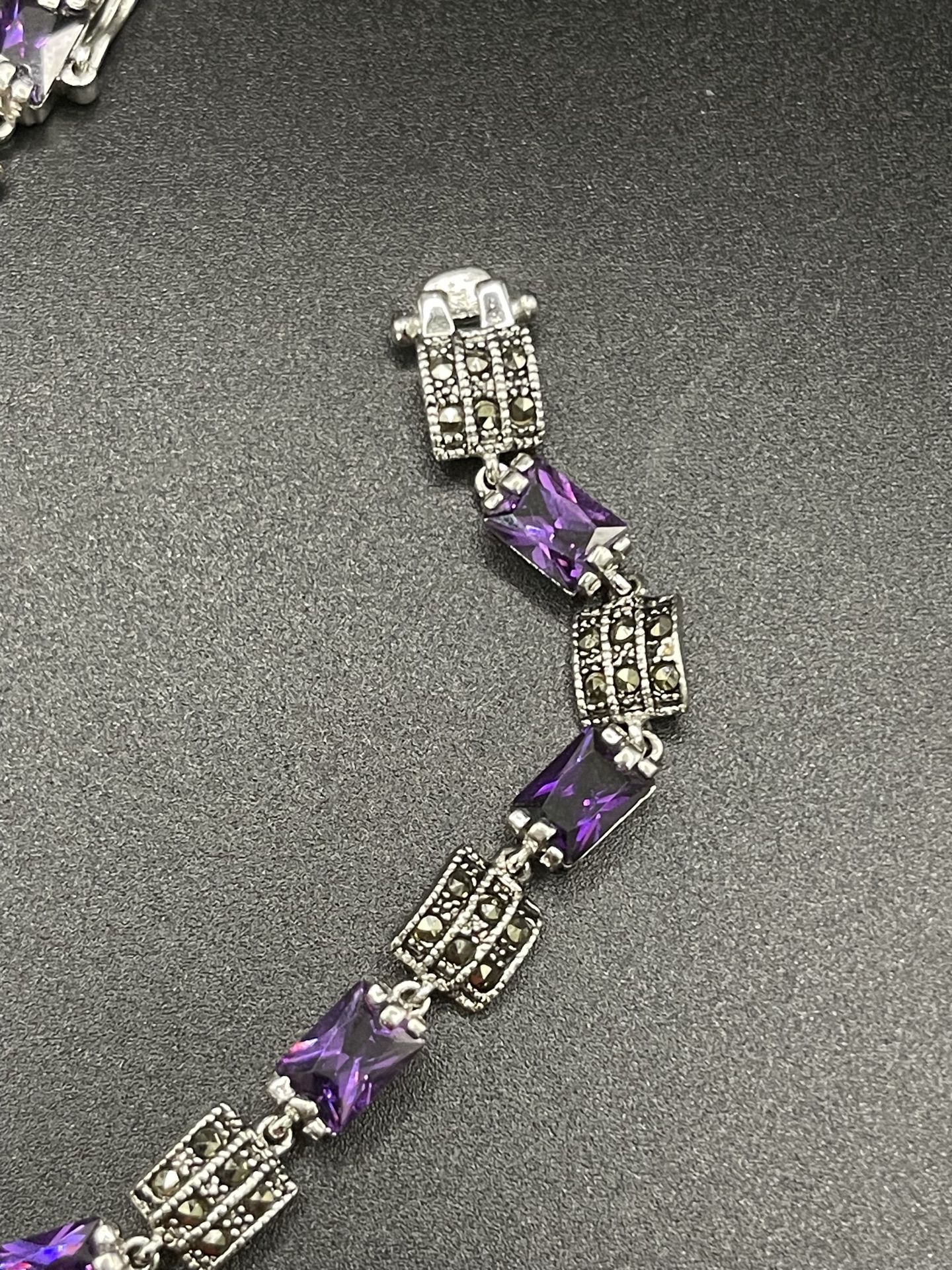 Purple Gem Silver bracelet - image 4 of 8