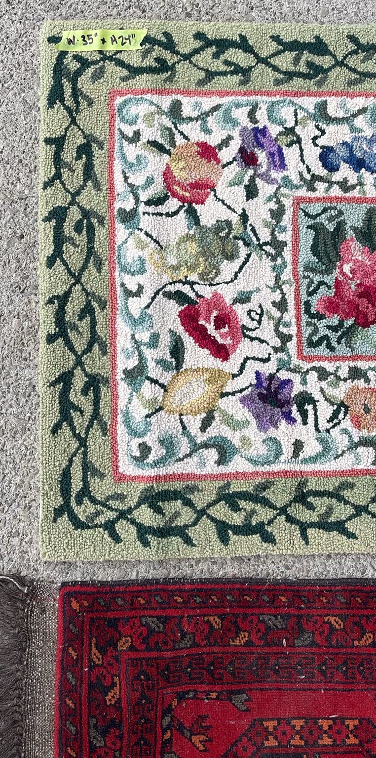 Afghan Agcha Wool Rug Floral Rug - image 2 of 10