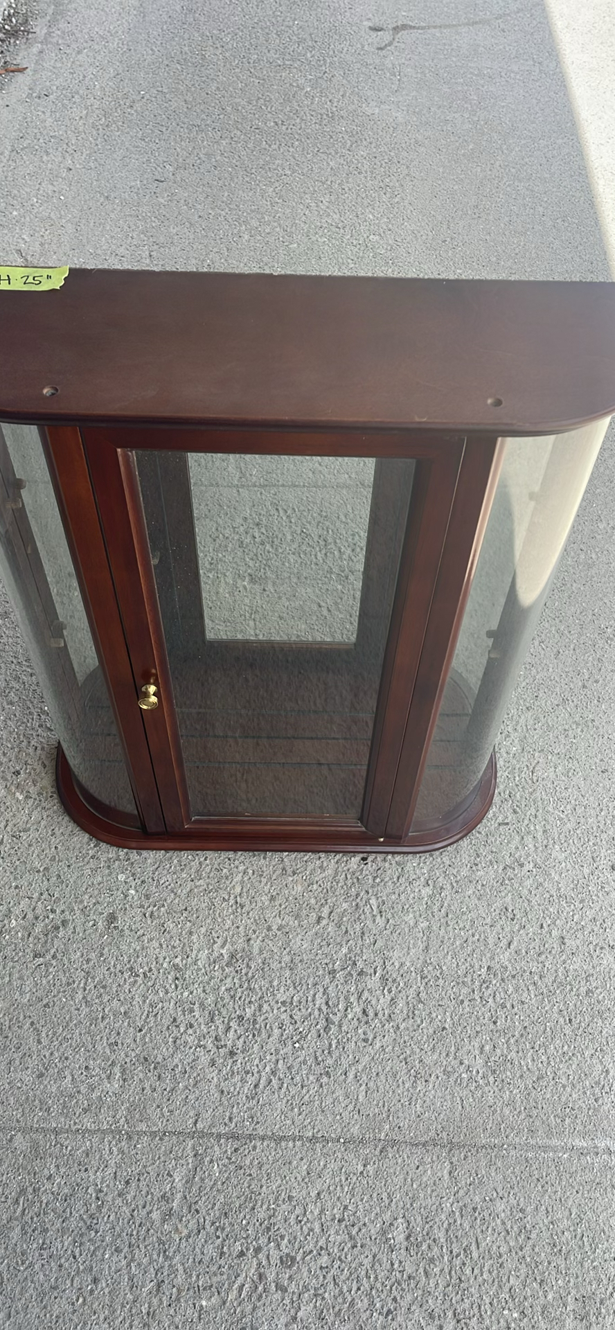 Wood and Glass Curio Display Cabinet - image 3 of 6
