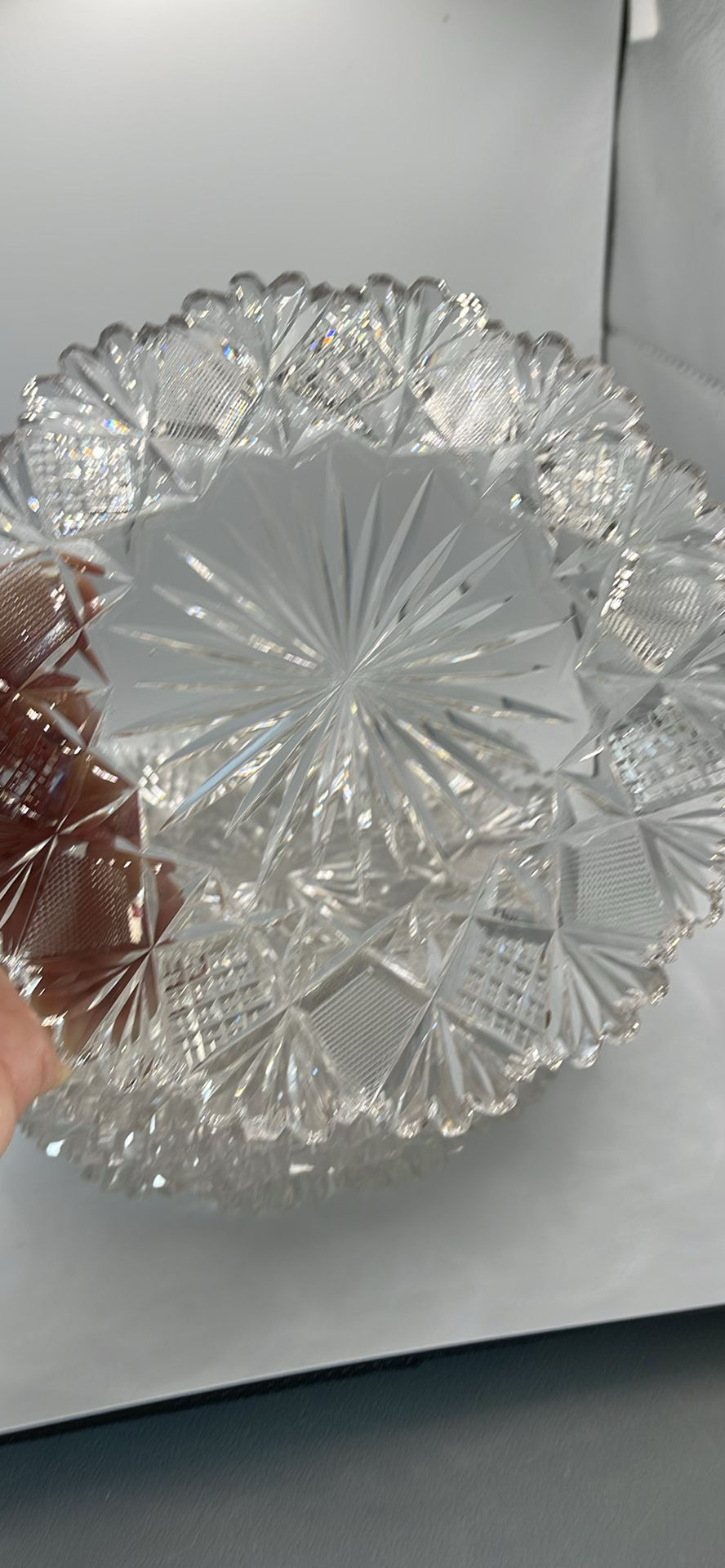 7 Matching Crystal Dessert Plates - image 3 of 6