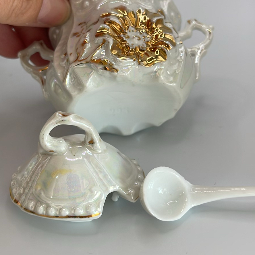 Antique Mustard Pots (7) And Sterling Spoon - image 14 of 27