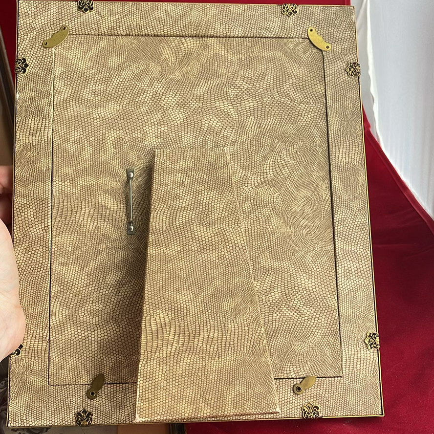 French Silk Tapestry By A. Perez, Petit Point Needlepoint And Metal Picture Frame - image 5 of 21