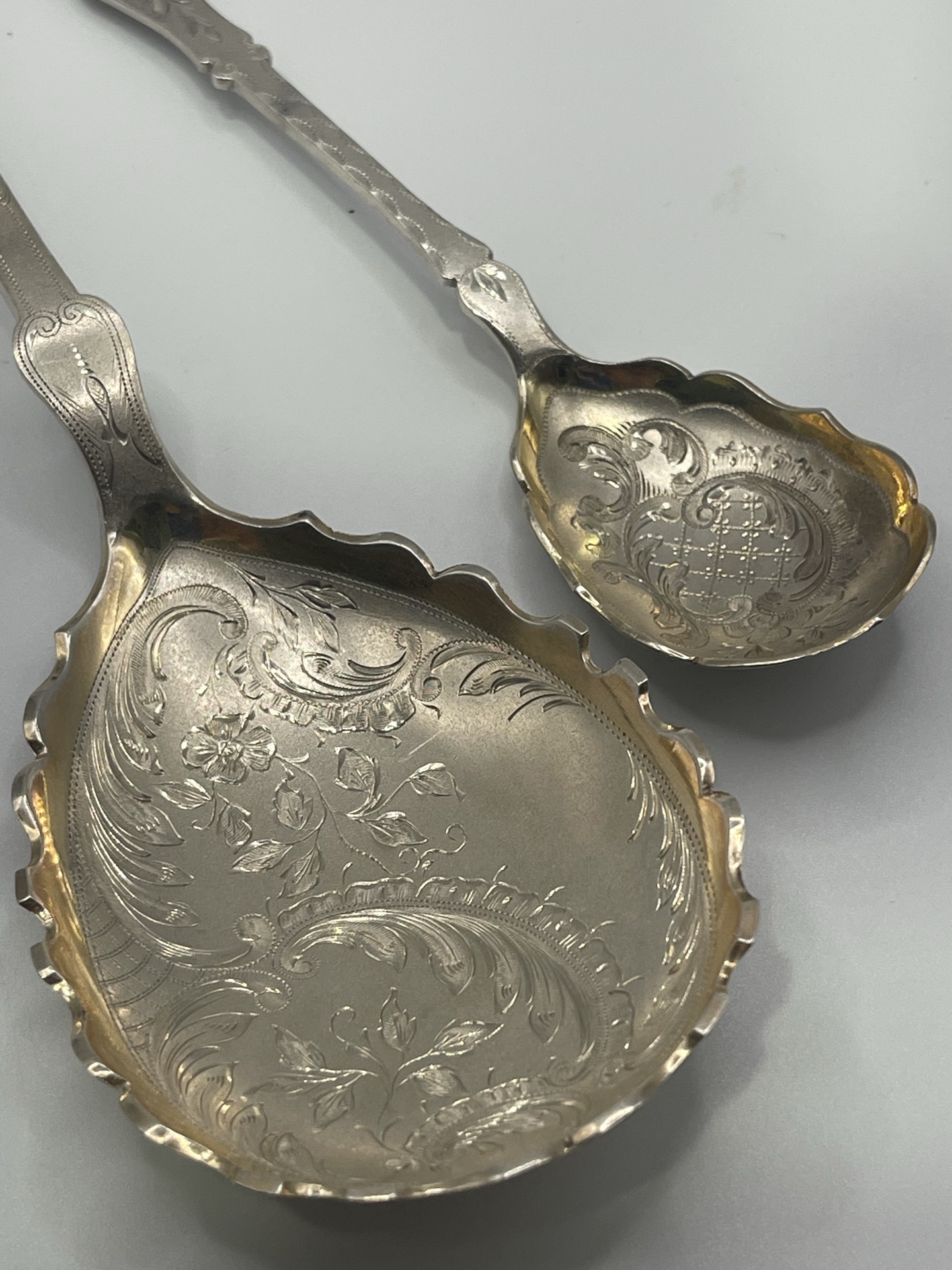 Danish Silver Antique engraved Spoons - image 4 of 12