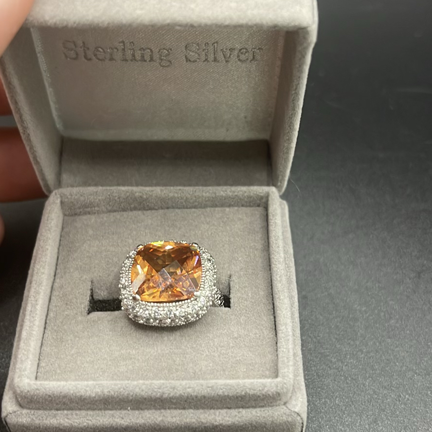 Silver And Citrine Ring - image 2 of 10