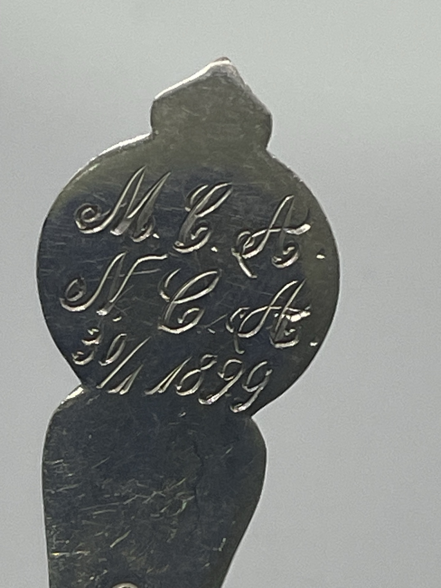 Danish Silver Antique engraved Spoons - image 5 of 12