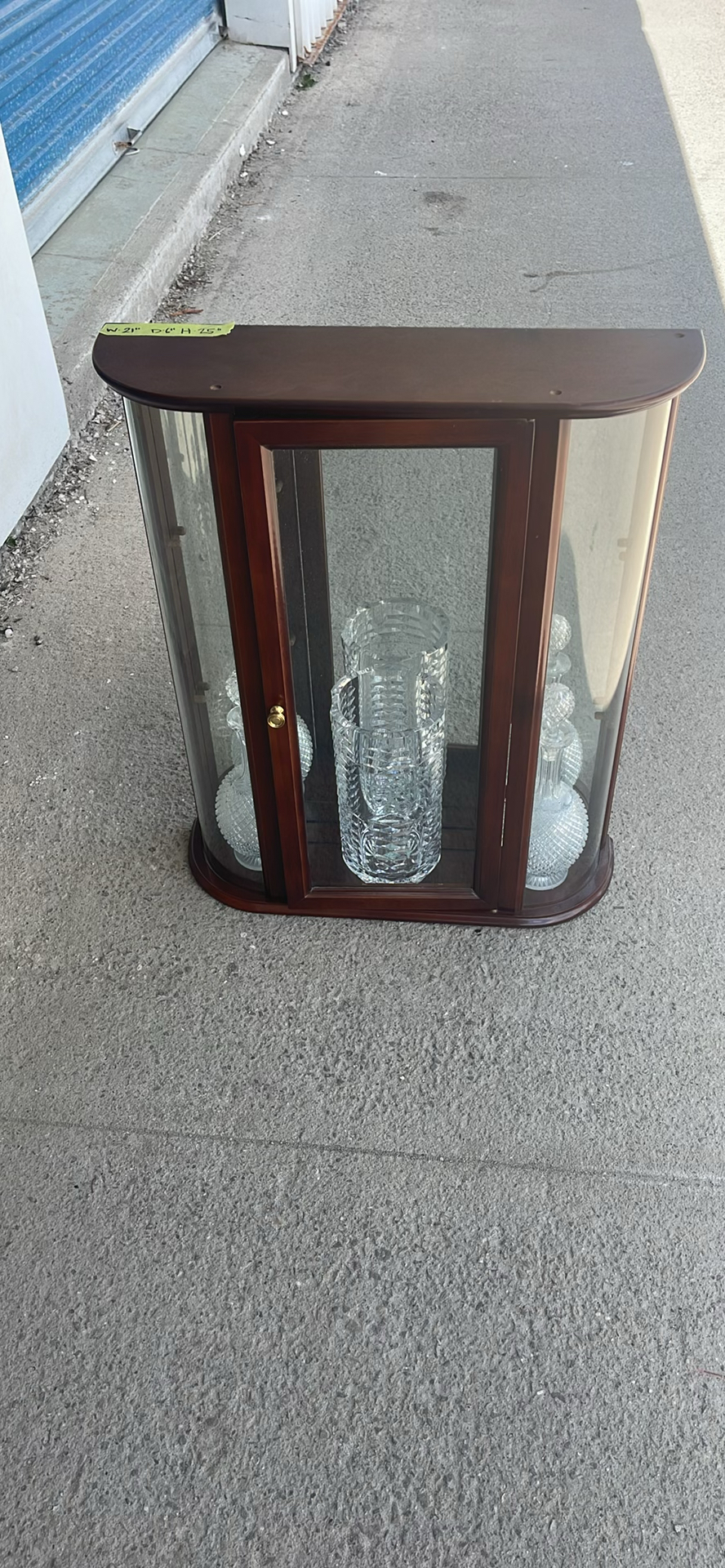 Wood and Glass Curio Display Cabinet - image 6 of 6