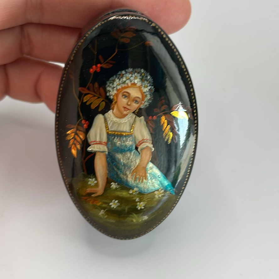 Handpainted Russian Lacquer Boxes - image 7 of 15