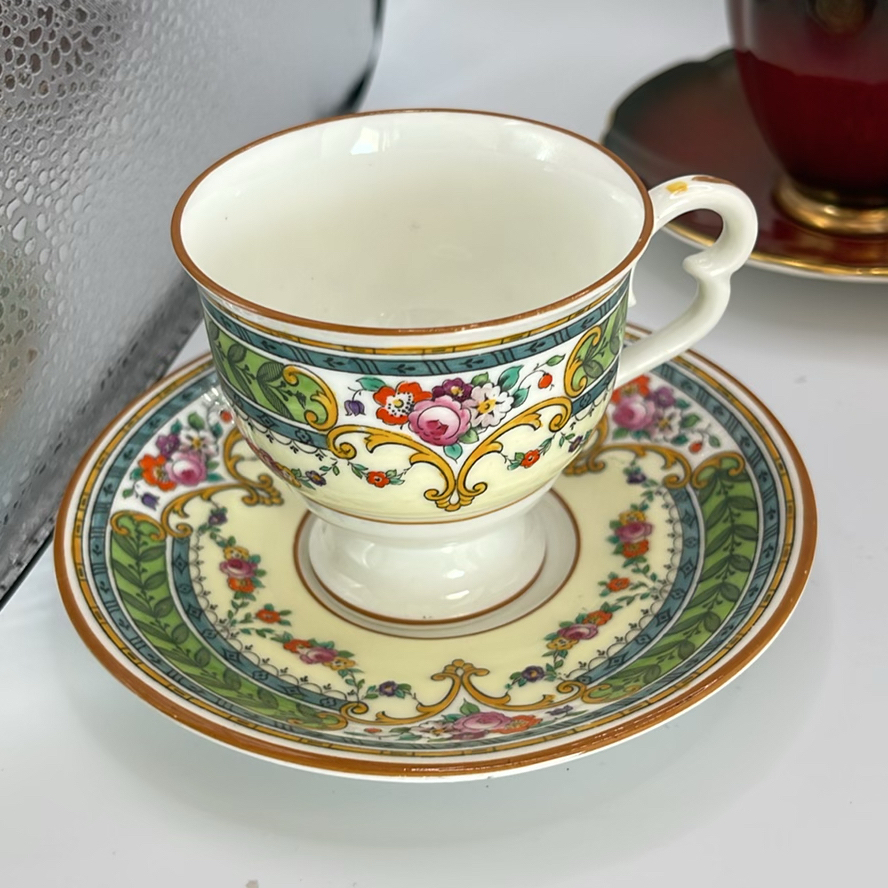 Lot of 4 Vintage & Antique Fine Porcelain Demitasse Sets - English & European Fine China - image 2 of 20
