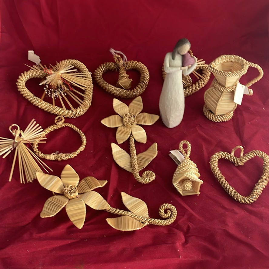 Natural Straw Decor And Willow Tree Figure - image 1 of 10