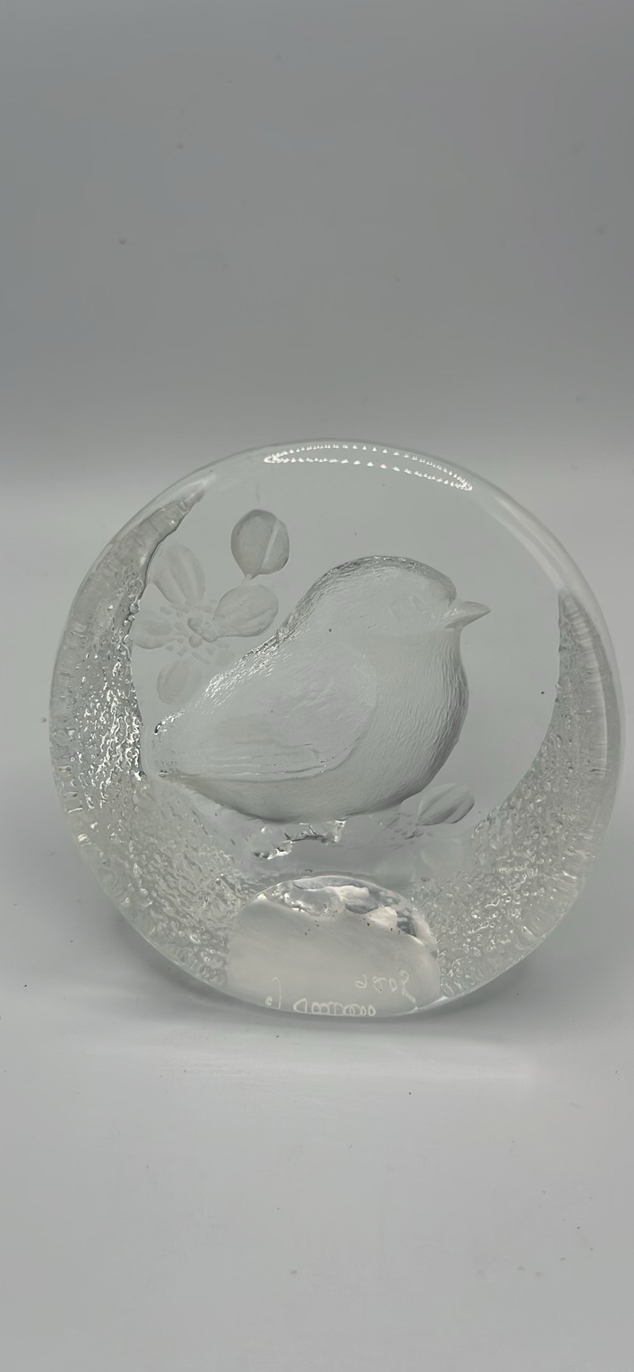 Mats Jonasson Lead Crystal Bird Paperweight - image 3 of 6