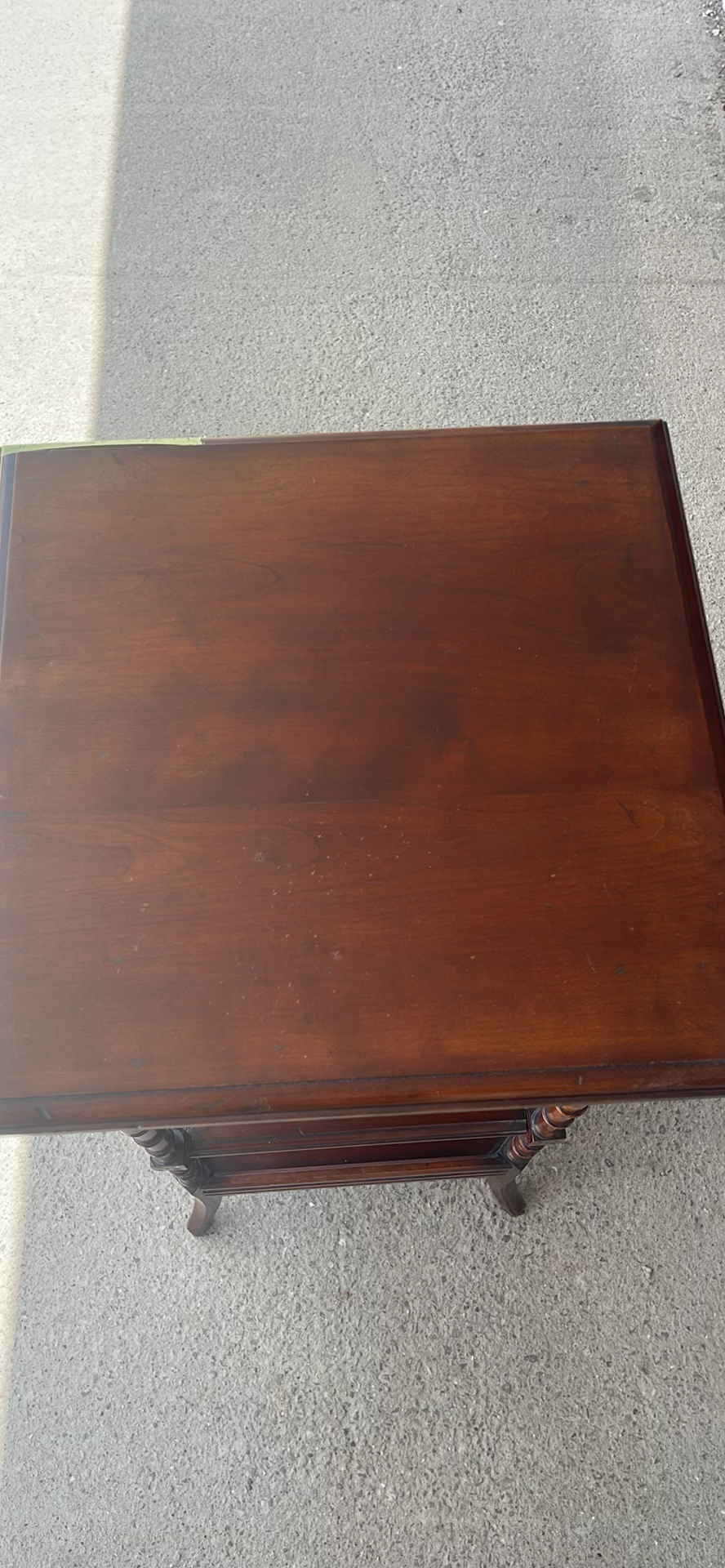 Vintage Wooden Accent Side Table with Shelves - image 5 of 7