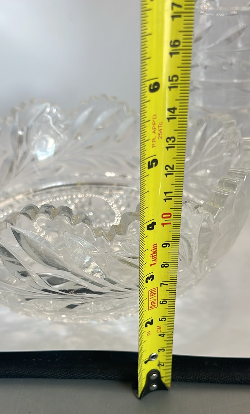 Vintage Lausitzer Glass Vase And Antique Crystal Bowl From ABP - image 4 of 12