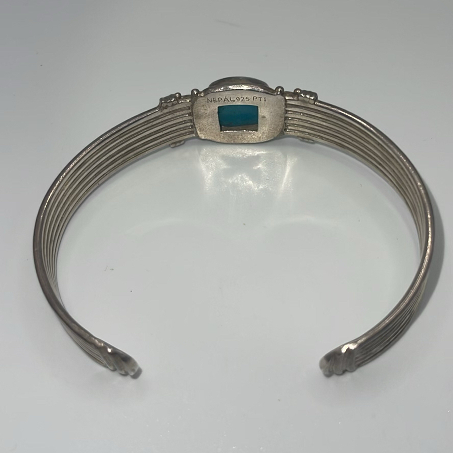 Silver Cuff Bracelet And Fish Ring - image 8 of 12