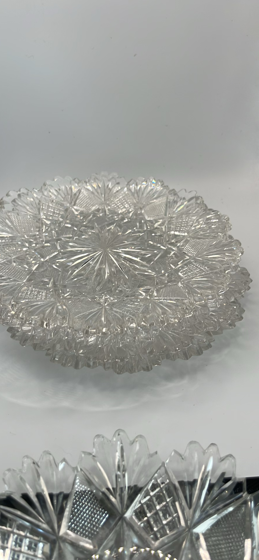 7 Matching Crystal Dessert Plates - image 4 of 6