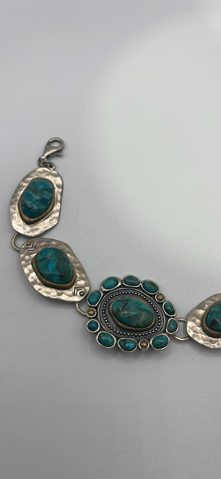 Retired Silpada 925 Silver Turquoise Bracelet - image 2 of 8