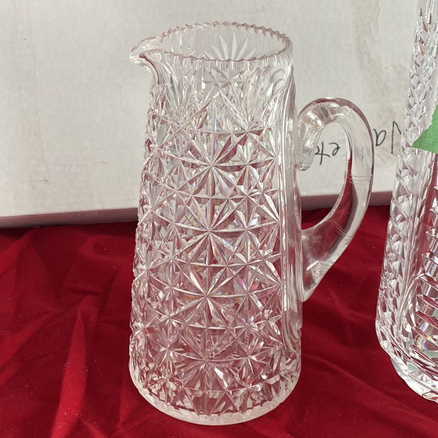 Waterford Alana Crystal Vase, Thomas Webb Water Pitcher and Rogasksa Pitcher - image 7 of 15
