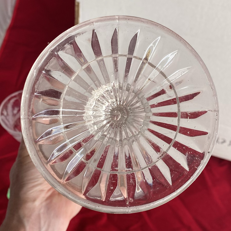 Edinburgh Crystal Thistle Vase, Lead Crystal Fan Vase And An Antique Celery Frosted Vase - image 6 of 15