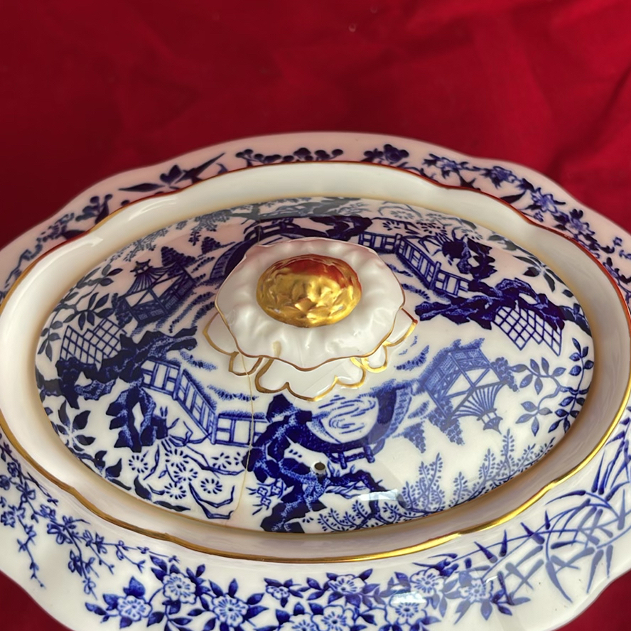 Royal Crown Derby Teapot, Coffeepot And Cream And Sugar In Mikado Pattern - image 3 of 23