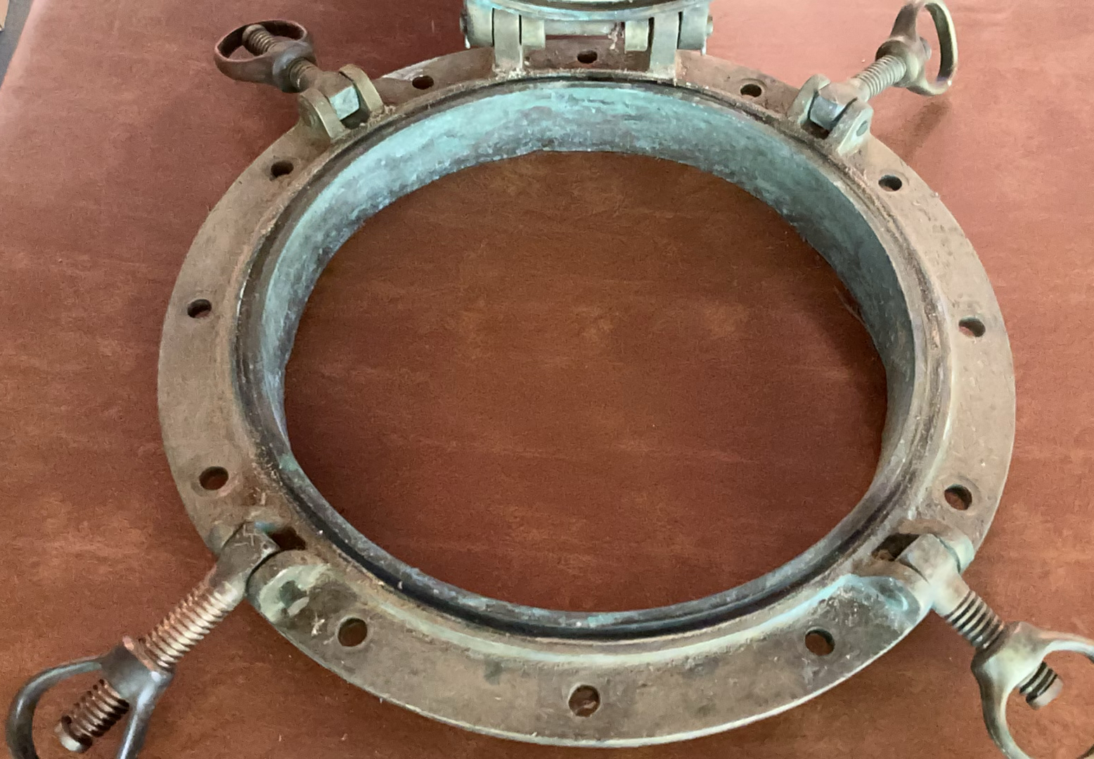 Rostand Heavy Antique Brass Porthole Window - image 4 of 7