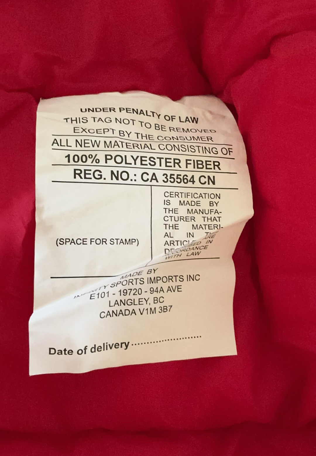 Glacier's Edge red sleeping bags with logo patch - image 3 of 4