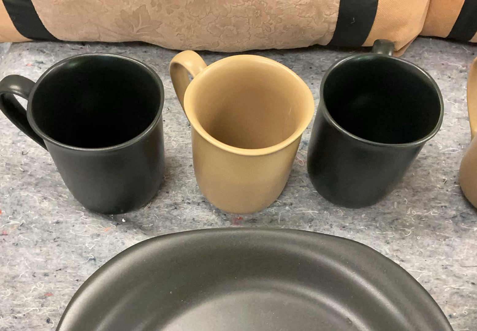Beige And Black Stoneware Dishes - image 5 of 6