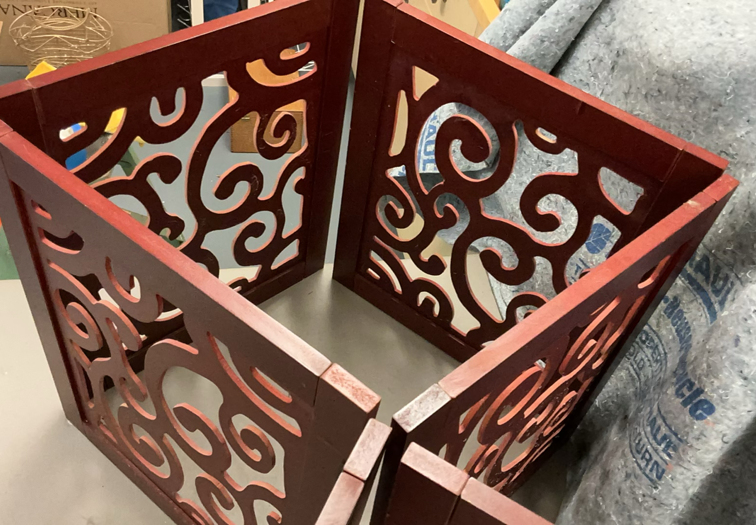 Two Short, Cut Out Wood Screens - image 3 of 3