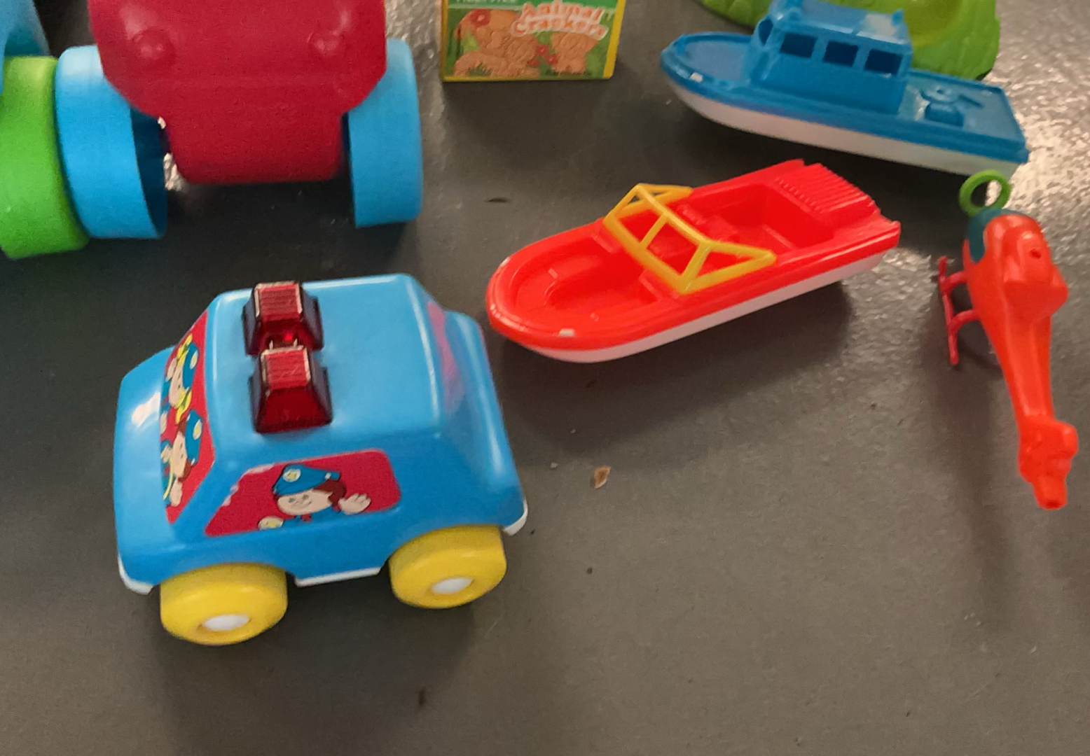 Assorted children's toys and playset items - image 5 of 8