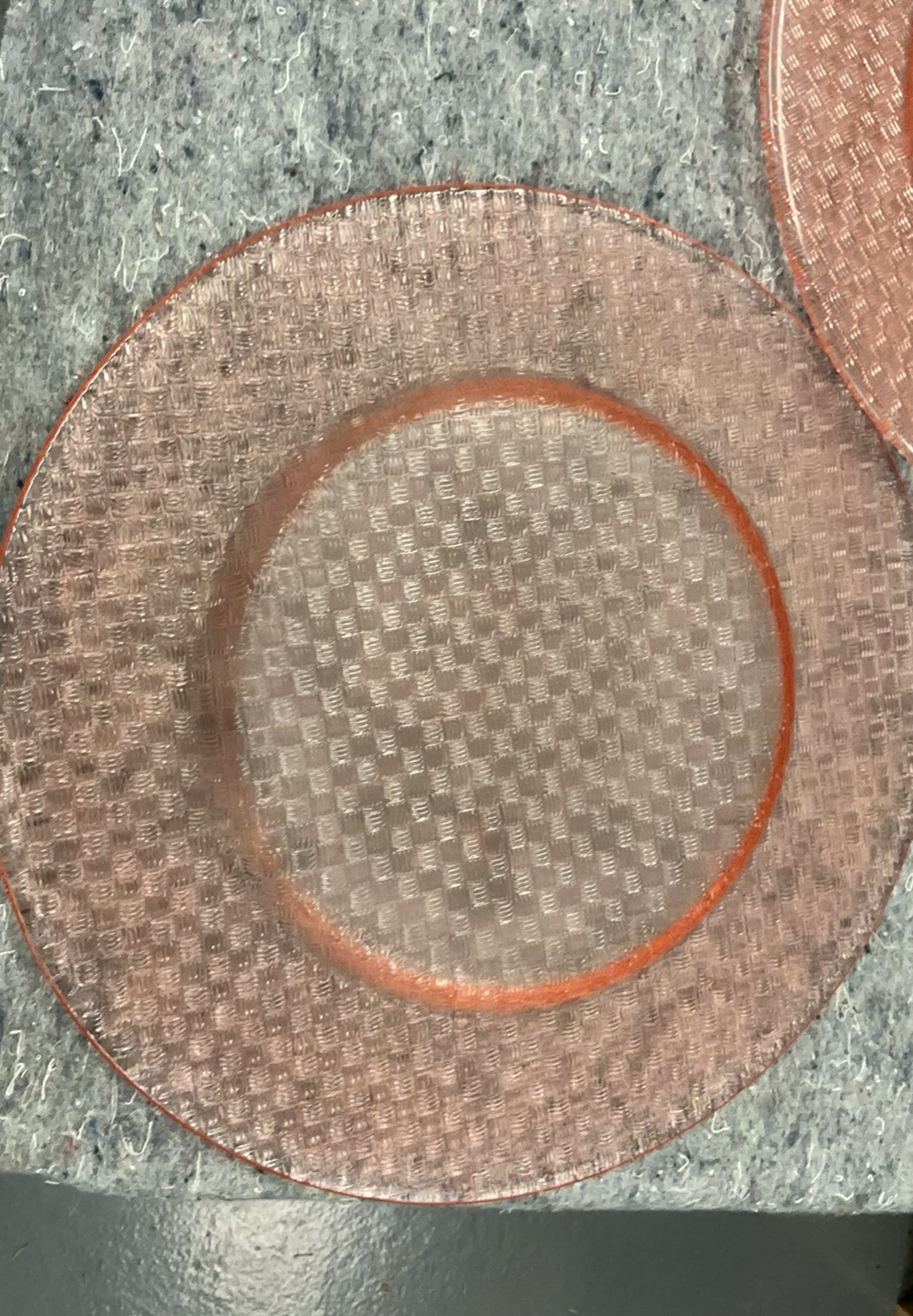 7 Pink Glass Charger Plates - image 3 of 3