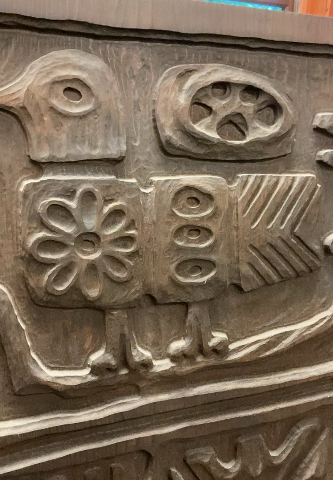 MCM Wooden Panel, 'Evie's Birds' design by Evelyn Ackerman for Panel Carve.  - image 2 of 6