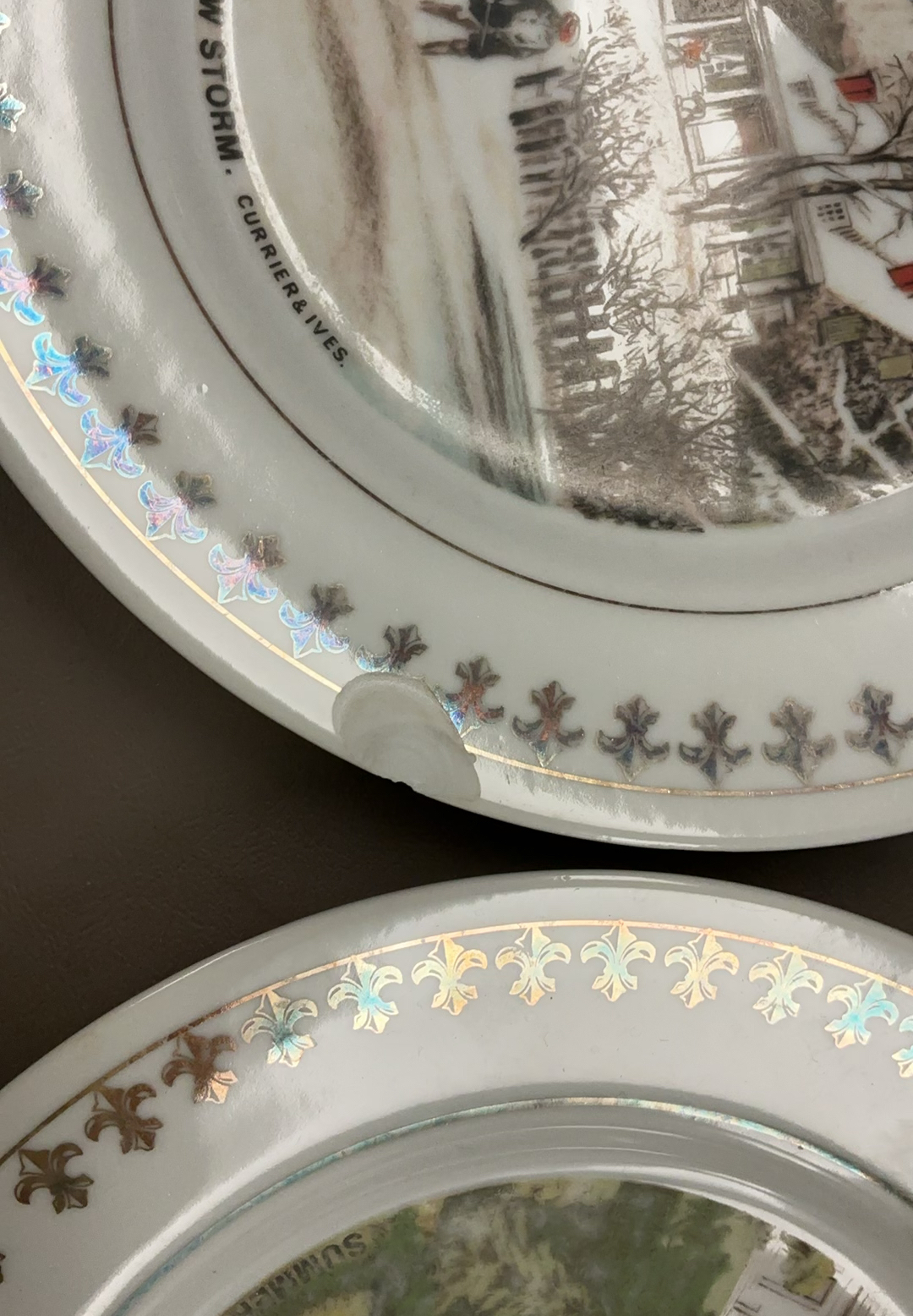 Assorted decorative porcelain plates with Currier & Ives and other motifs - image 3 of 20