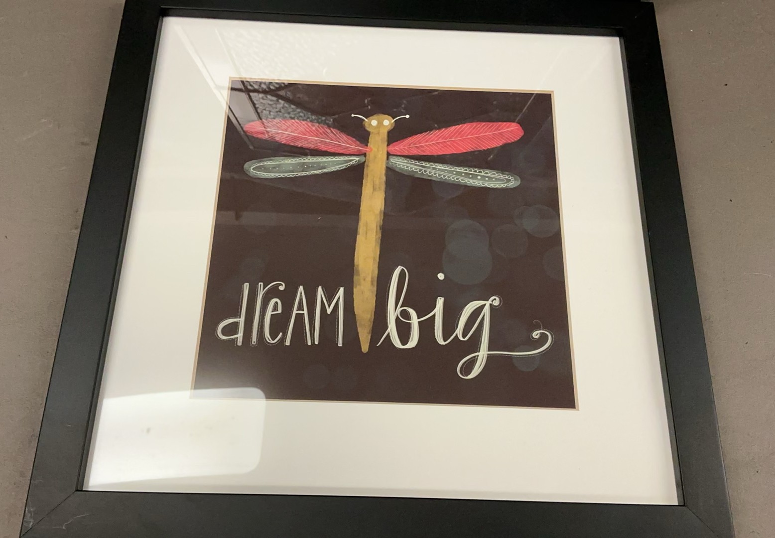 Stained Glass window hanging, small dragonfly wall art - image 2 of 3