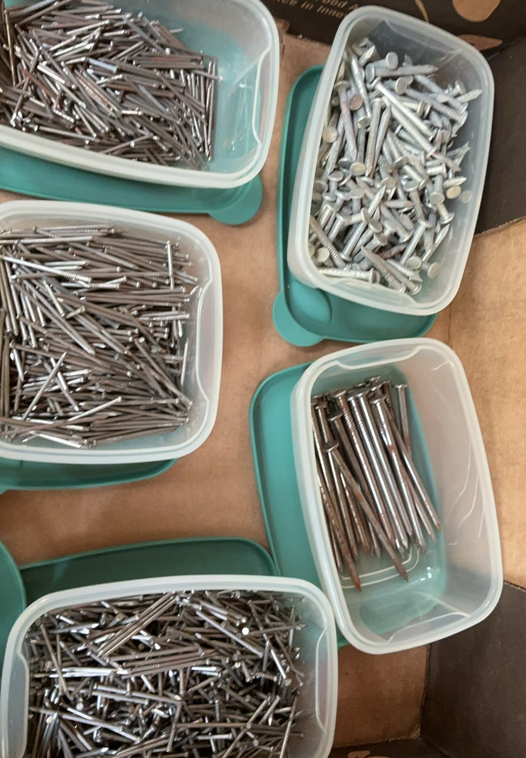 Assorted metal nails and hardware - image 4 of 4