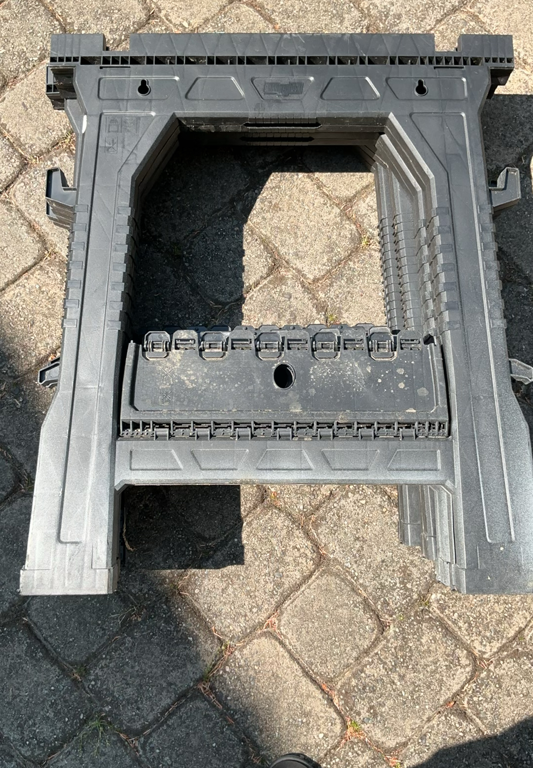 Four Folding Plastic Sawhorses And Large Oil Pan - image 4 of 4