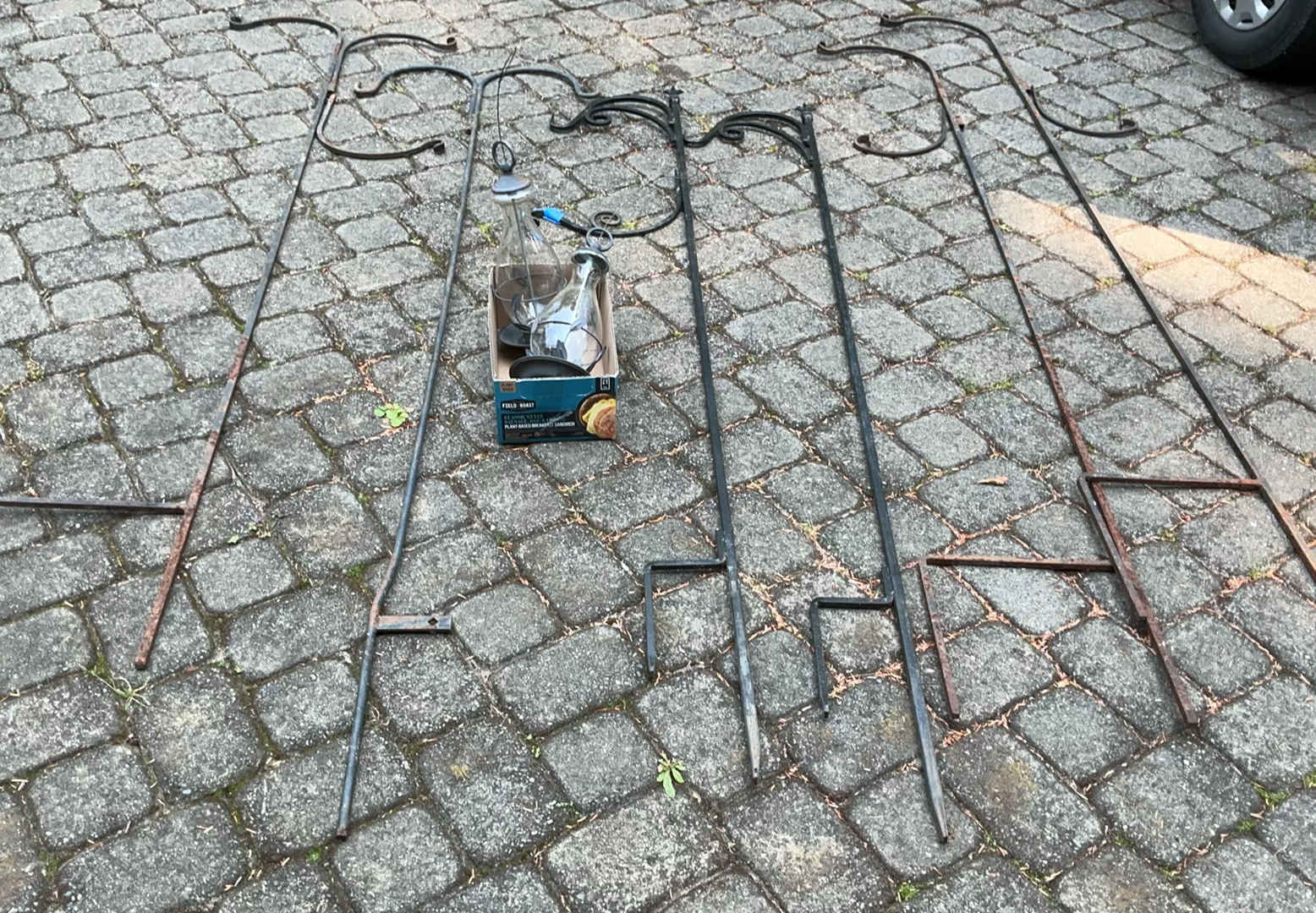Six 8’ Tall Metal Posts For Hanging Plants Or Feeders - image 1 of 5