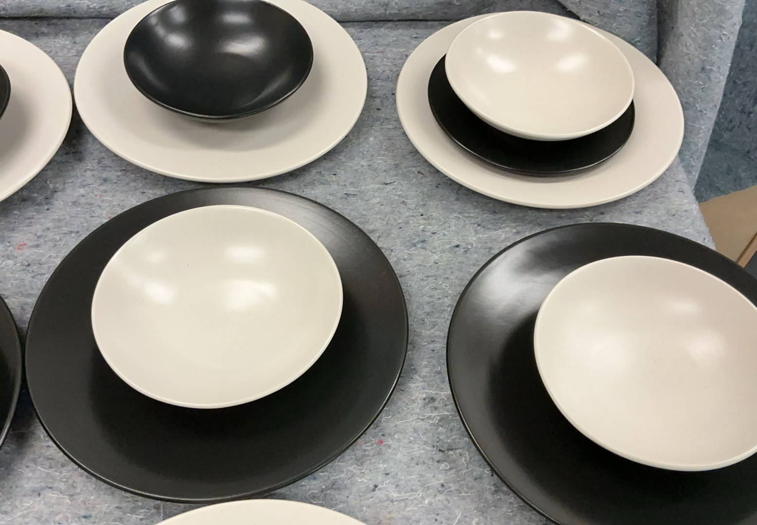 Black And White Stoneware Dishes - image 4 of 5