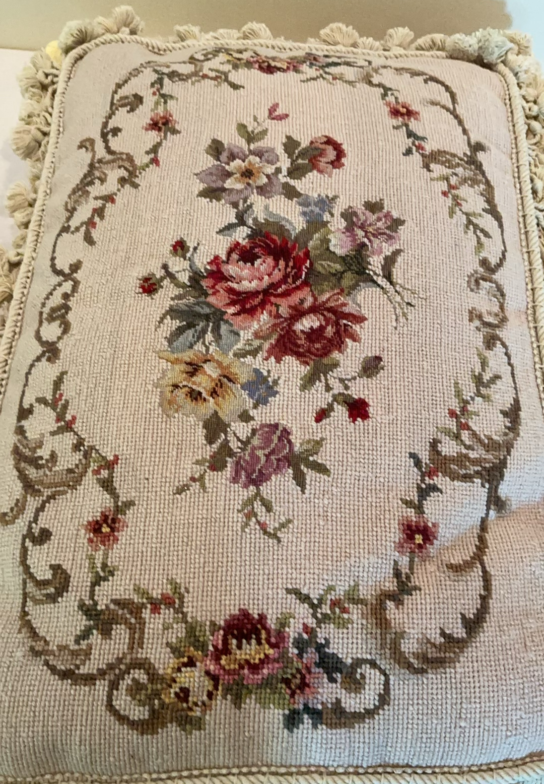 Hand Needlepoint Pillows - image 4 of 5