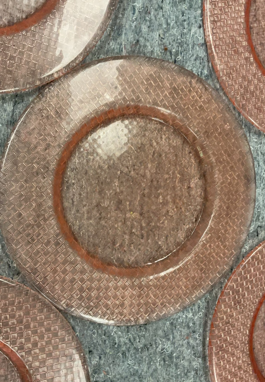 7 Pink Glass Charger Plates - image 2 of 3