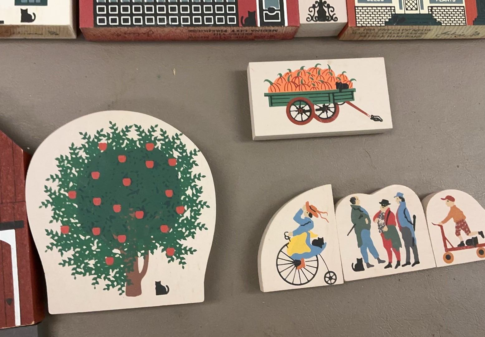 Wooden Town Building Blocks and Figures Set - image 5 of 7