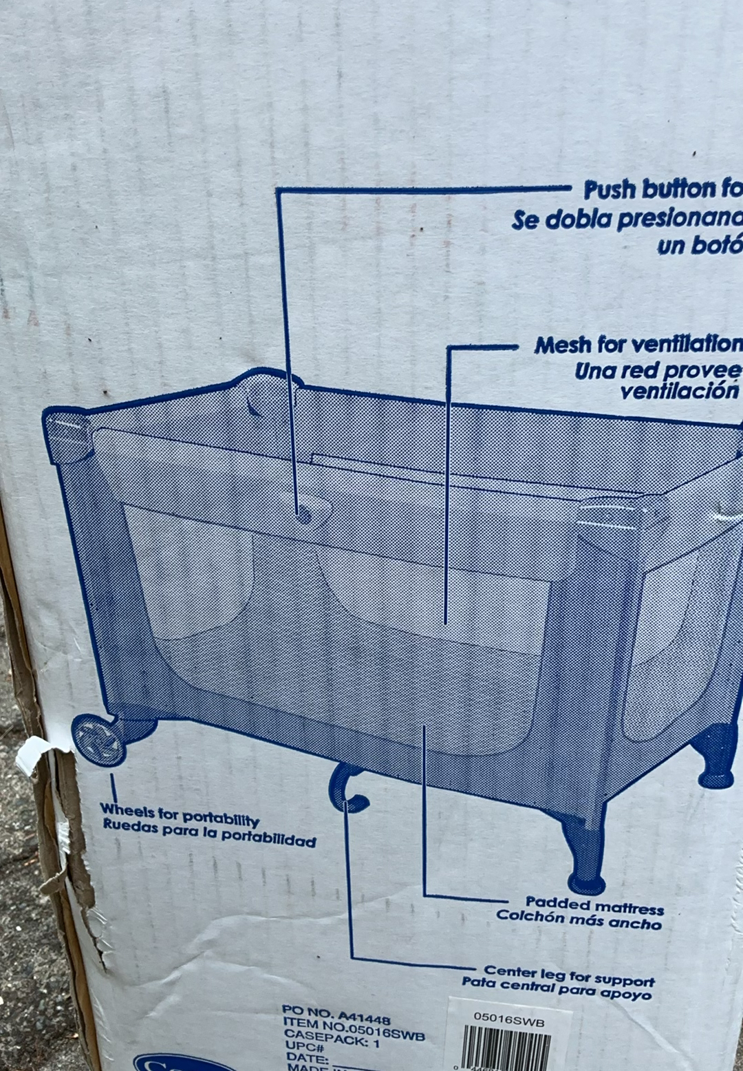 Portable baby play yard with Baby or Pet gate for doorway - image 6 of 6