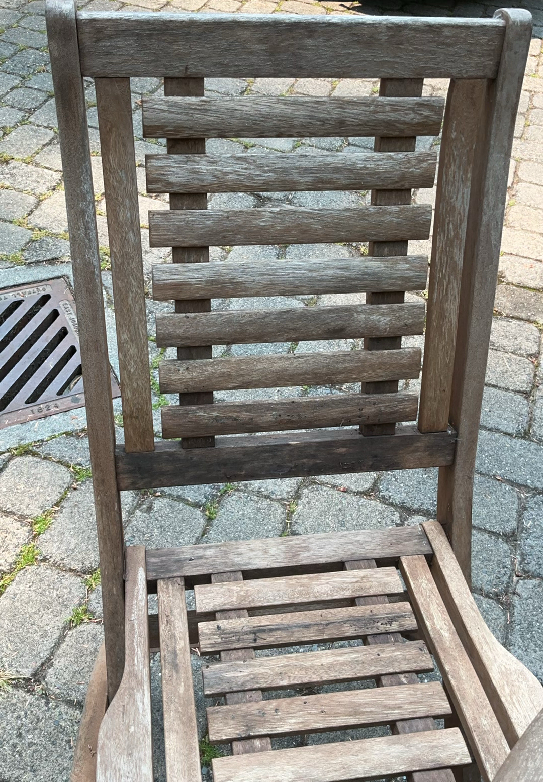 Weathered Teak Patio Dining For 4, stand And Cover - image 10 of 13
