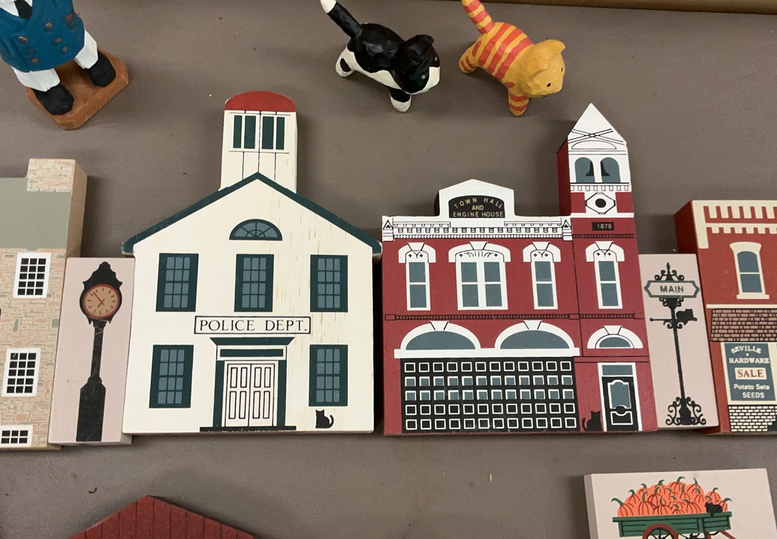 Wooden Town Building Blocks and Figures Set - image 3 of 7
