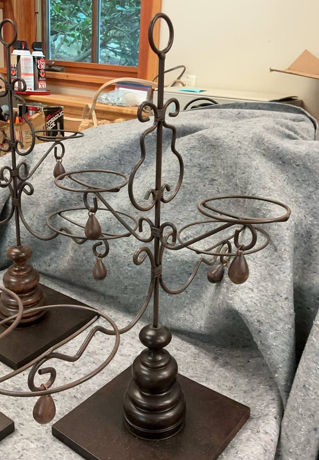 3 Metal And Wood Dessert Tiered displays - image 2 of 3