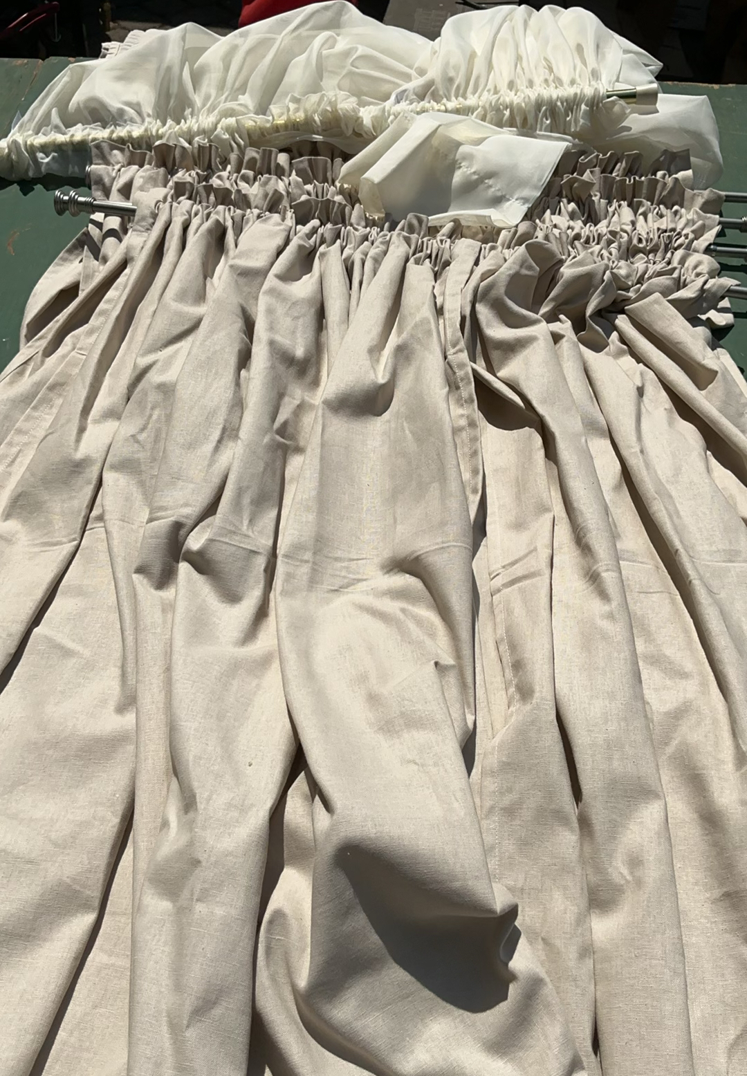 Window Treatments, ecru curtains - image 1 of 3